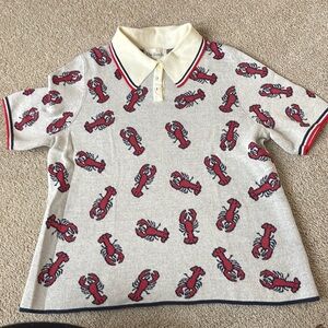Reed x J. Crew Lobster Print Polo Shirt